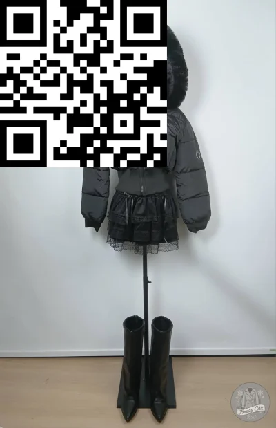 เสื้อโค้ทสั้น ขนเป็ด,โพลีนวม สีดำ ขนาด Free Size