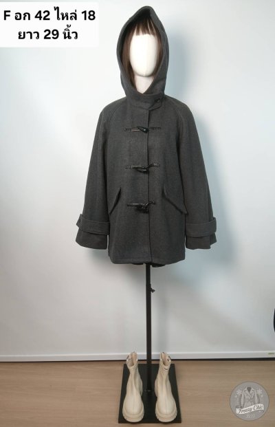 เช่าเสื้อโค้ท Freezy Chic Coat เสื้อโค้ทสั้น ผ้าวูล สีดำ รุ่น 0703CZBKF