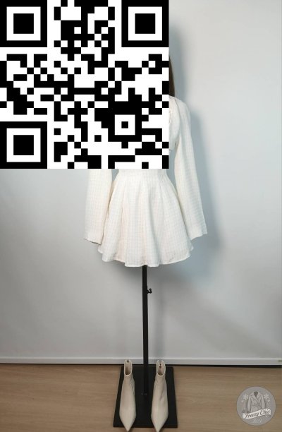 ชุดเซ็ต ผ้าโพลีเอสเตอร์ สีขาว ขนาด S