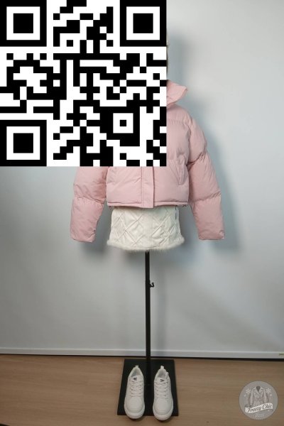 เสื้อแจ๊คเก็ต ขนเป็ด,โพลีนวม สีชมพู ขนาด Free Size