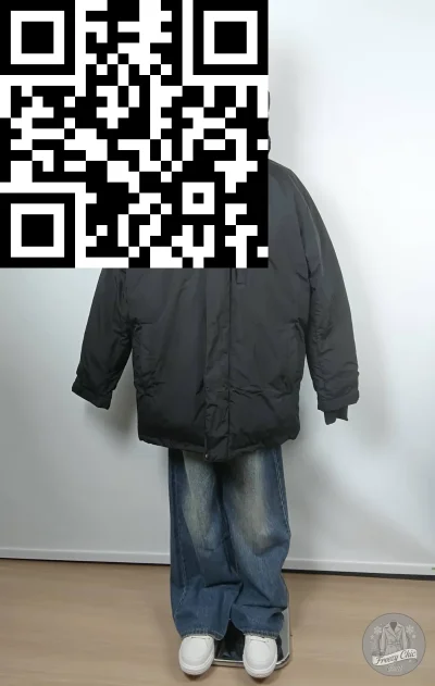 เสื้อโค้ทสั้นชาย ขนเป็ด,โพลีนวม สีดำ ขนาด XL