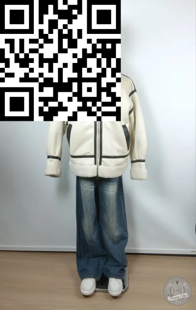 เสื้อแจ็คเก็ตชาย หนัง สีขาว ขนาด L