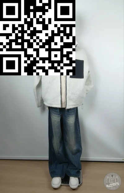 เสื้อฟลีซ ผ้าขนแกะ สีขาว ขนาด M