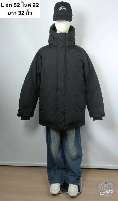 เช่าเสื้อโค้ท Freezy Chic Coat เสื้อโค้ทสั้นชาย ขนเป็ด,โพลีนวม สีดำ รุ่น 0731XDBKL