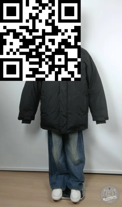 เสื้อโค้ทสั้นชาย ขนเป็ด,โพลีนวม สีดำ ขนาด L