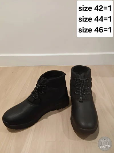 เช่าเสื้อโค้ท Freezy Chic Coat รองเท้าลุยหิมะชาย-0743BLBK หนัง สีดำ รุ่น 0743BLBK44