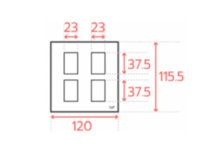 แผงหน้ากาก 4 ช่อง