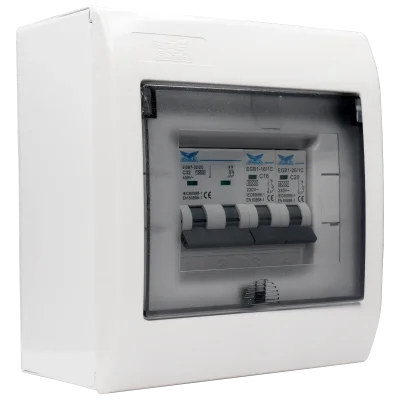 ชุดตู้ประกอบ เมนเบรกเกอร์ MCB 32A ลูกย่อย MCB 2 ตัว (16A, 20A)