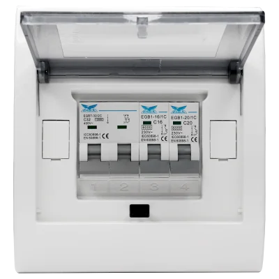 ชุดตู้ประกอบ เมนเบรกเกอร์ MCB 32A ลูกย่อย MCB 2 ตัว (16A, 20A)