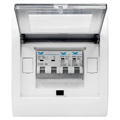 ชุดตู้ประกอบ เมนเบรกเกอร์ MCB 50A ลูกย่อย MCB 2 ตัว (20A, 32A)