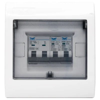 ชุดตู้ประกอบ เมนเบรกเกอร์ MCB 63A ลูกย่อย MCB 2 ตัว (20A, 32A)