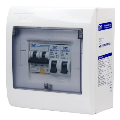 ชุดตู้ประกอบ เมนเบรกเกอร์ RCBO 50A ลูกย่อย MCB 2 ตัว (20A, 32A)