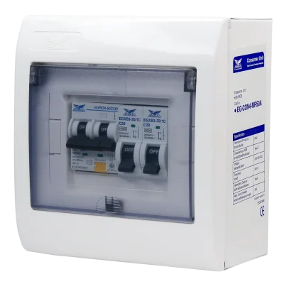 ชุดตู้ประกอบ เมนเบรกเกอร์ RCBO 50A ลูกย่อย MCB 2 ตัว (20A, 32A)