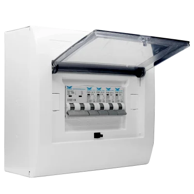 ชุดตู้ประกอบ เมนเบรกเกอร์ MCB 32A ลูกย่อย MCB 4 ตัว (16Ax2, 20Ax2)