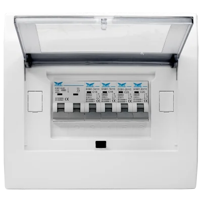 ชุดตู้ประกอบ เมนเบรกเกอร์ MCB 32A ลูกย่อย MCB 4 ตัว (16Ax2, 20Ax2)