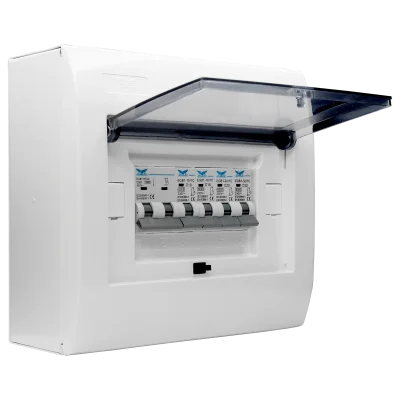 ชุดตู้ประกอบ เมนเบรกเกอร์ MCB 50A ลูกย่อย MCB 4 ตัว (10A, 16A, 20A, 32A)