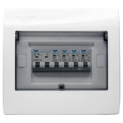 ชุดตู้ประกอบ เมนเบรกเกอร์ MCB 50A ลูกย่อย MCB 4 ตัว (10A, 16A, 20A, 32A)