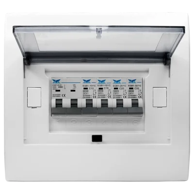 ชุดตู้ประกอบ เมนเบรกเกอร์ MCB 50A ลูกย่อย MCB 4 ตัว (10A, 16A, 20A, 32A)