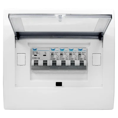 ชุดตู้ประกอบ เมนเบรกเกอร์ MCB 63A ลูกย่อย MCB 4 ตัว (10A, 16A, 20A, 32A)