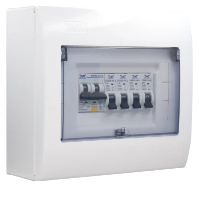 ชุดตู้ประกอบ เมนเบรกเกอร์ RCBO 50A ลูกย่อย MCB 4 ตัว (10A, 16A, 20A, 32A)