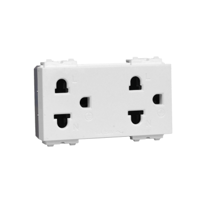 เต้ารับคู่มีกราวด์ 3 ขา 16 แอมป์ 250 โวลต์