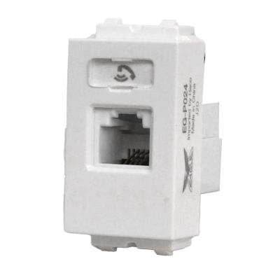 เต้ารับโทรศัพท์ 4 สาย RJ11 ขนาด 1 ช่อง