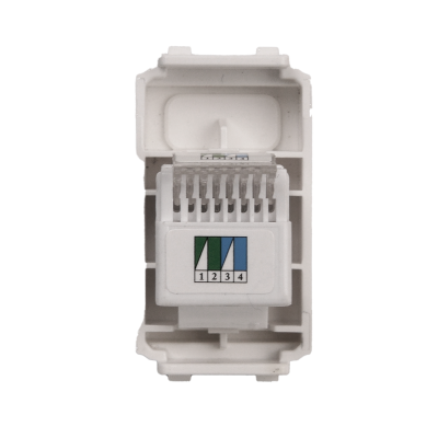 เต้ารับโทรศัพท์ 4 สาย RJ11 ขนาด 1 ช่อง