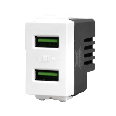 เต้ารับ USB-A 2 ช่อง 2.1 แอมป์ 5 โวลต์