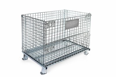 ตะแกรงเหล็กพับได้ขนาด80X100x84cm(รับน้ำหนัก800kg)แมชพาเลท ตะแกรงเหล็กกรงแมว ตะแกรงพับได้ พาเล็ตตาแกรง pallet mesh