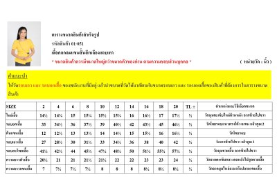 เสื้อคอกลมแขนสั้นสีเหลืองแถบเทา