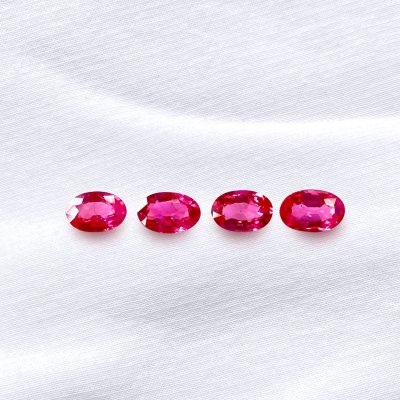 Oval Pastel Red Ruby