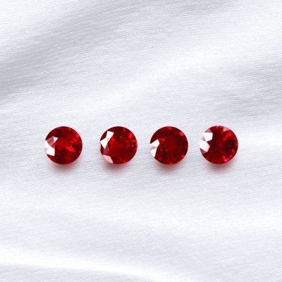 Round Dark Red Ruby
