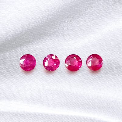 Round Pinkish Red Ruby