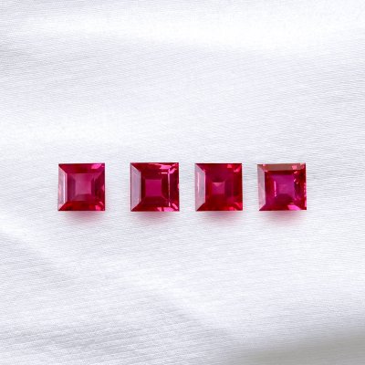 Square Cherry Red Ruby