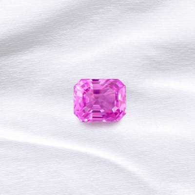 Octagon Pink Sapphire 3.47 ct.