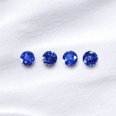 Round Pale Blue Sapphire