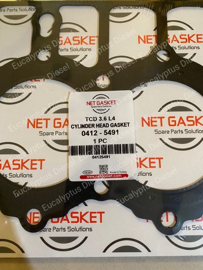 GASKET HEAD DEUTZ TCD3.6L4 04125491 611007700 NET GASKET