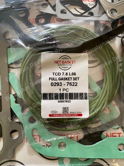 GASKET SET DEUTZ TCD7.8L06 02937622 02937848 013946802 NET GASKET