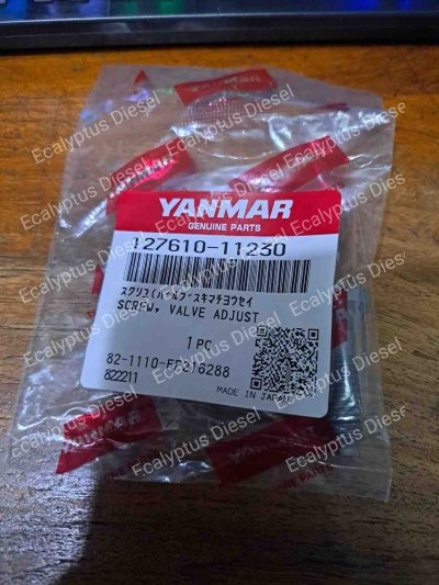 SCREW VALVE ADJUSTER YANMAR 6CHL 127610-11230