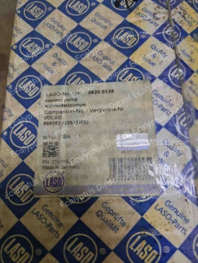 WATERPUMP VOLVO 866583 3803208 21661827 98200138 - LASO