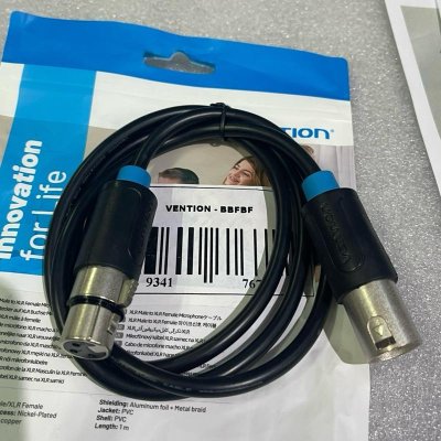 VENTION BBFBF - xlr audio extension cable @1mtr black