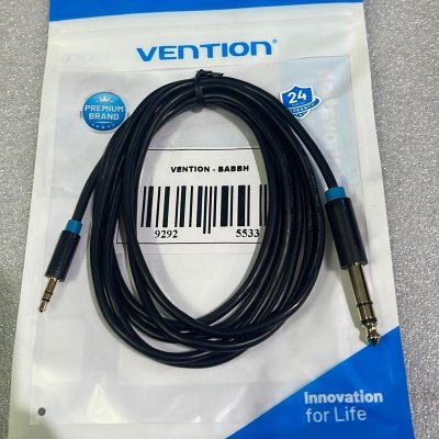 VENTION BABBH - kabel audio 3.5mm TRS male to 6.35mm male @2M
