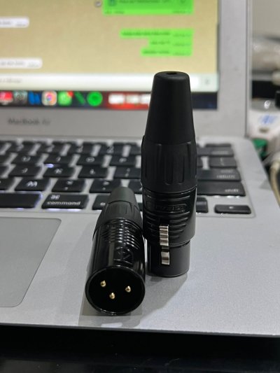 REAN RC3M-B - MALE XLR / CANON JACK GOLD PLATED