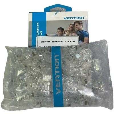 VENTION IDDR0-100 - cat.6 UTP RJ 45 modular plug transprent @100pcs