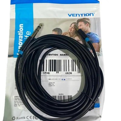 VENTION BABBJ - 3.5'mm trs male to 6.35mm male audio @5mtr