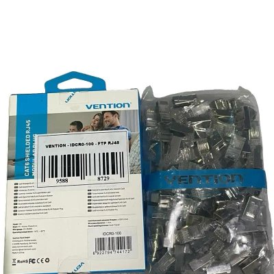 VENTION IDCR0-100 - cat.6 FTP RJ 45 modular plug transprent @100pcs