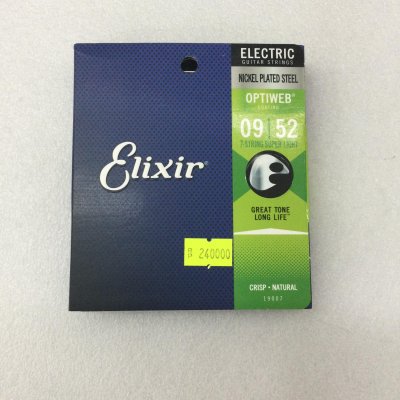 ELIXIR 19007 OPTIWEB SUPER LIGHT 7-STRING ELECTRIC GUITAR STRINGS, 09-52