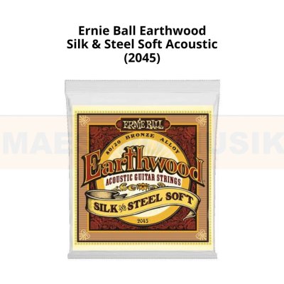 ERNIEBALL EARTHWOOD SILK AND STEEL SOFT ACOUSTIC GUITAR STRINGS, 11-52