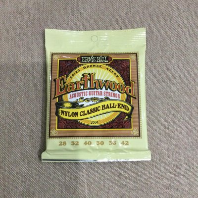 ERNIEBALL EARTHWOOD 80/20 BRONZE FOLK NYLON CLASSICAL GUITAR STRINGS, 28-42
