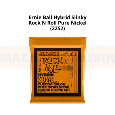 ERNIEBALL HYBRID SLINKY CLASSIC ROCK N ROLL PURE NIKEL WRAP ELECTRIC GUITAR STRINGS, 9-46